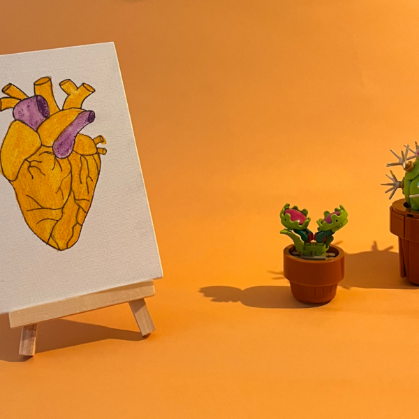 Photographie de l'oeuvre unique originale : un coeur anatomique