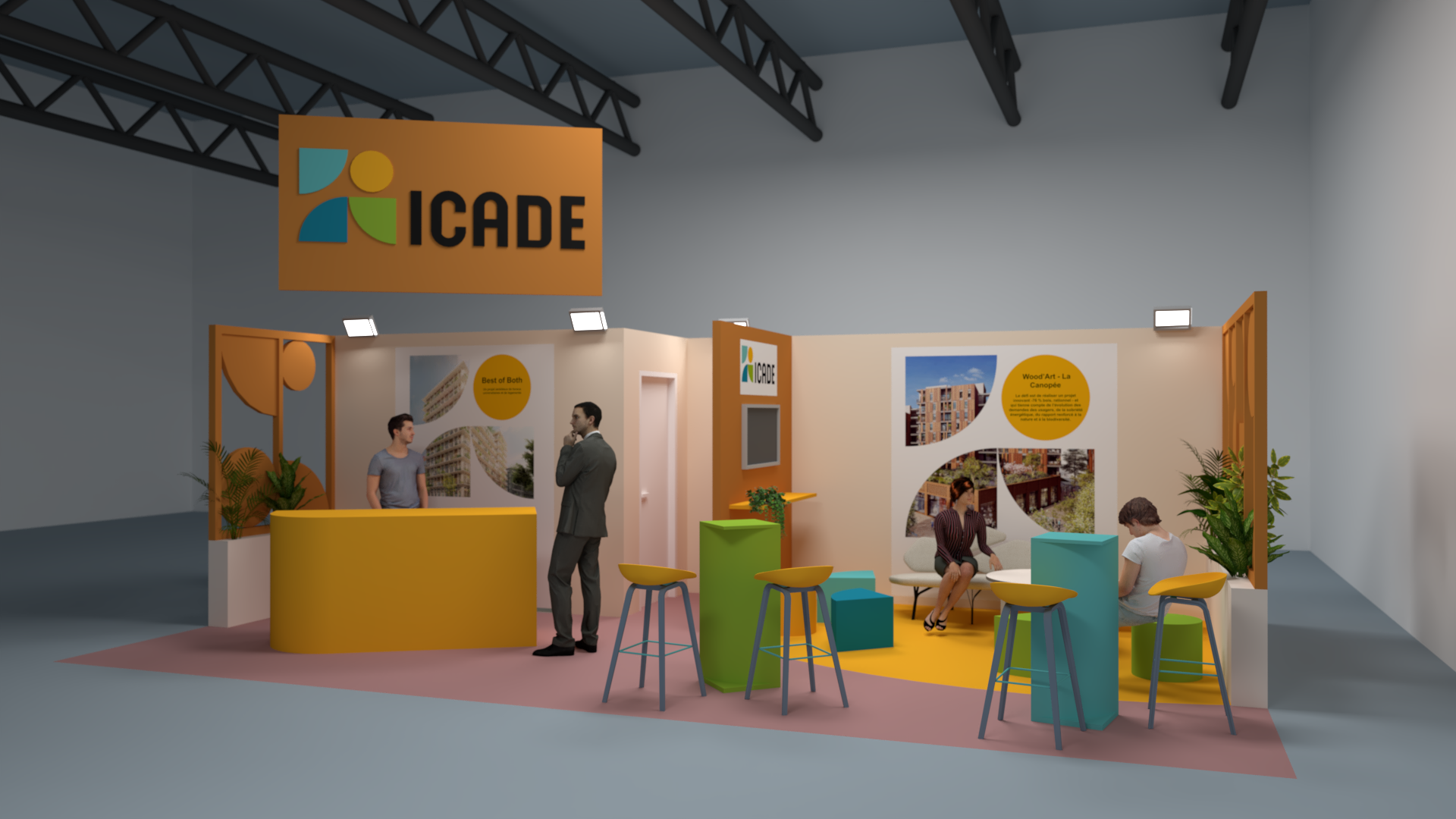 exemple de stand d'exposition pour Icade