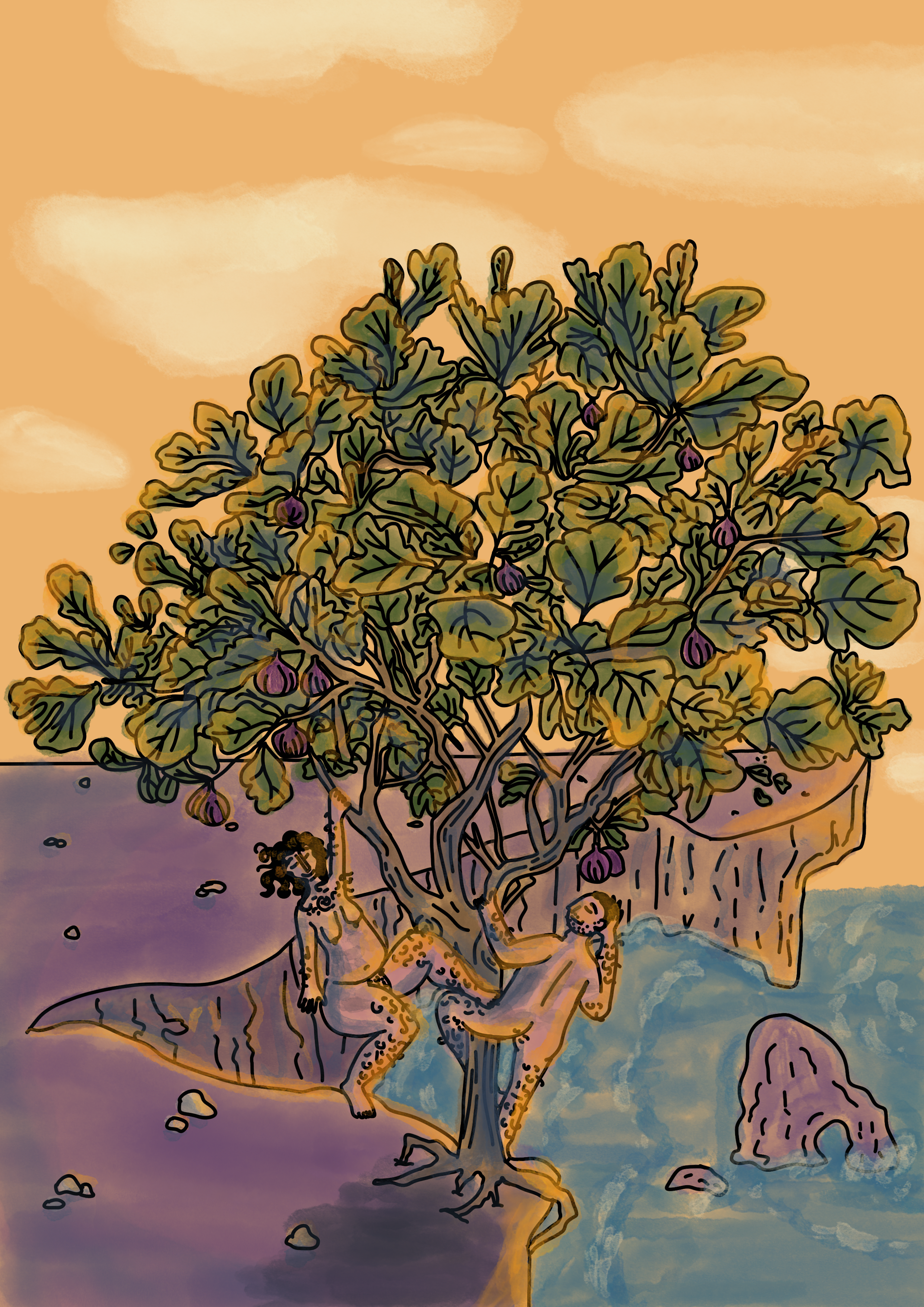 Illustration numérique d'un figuier
