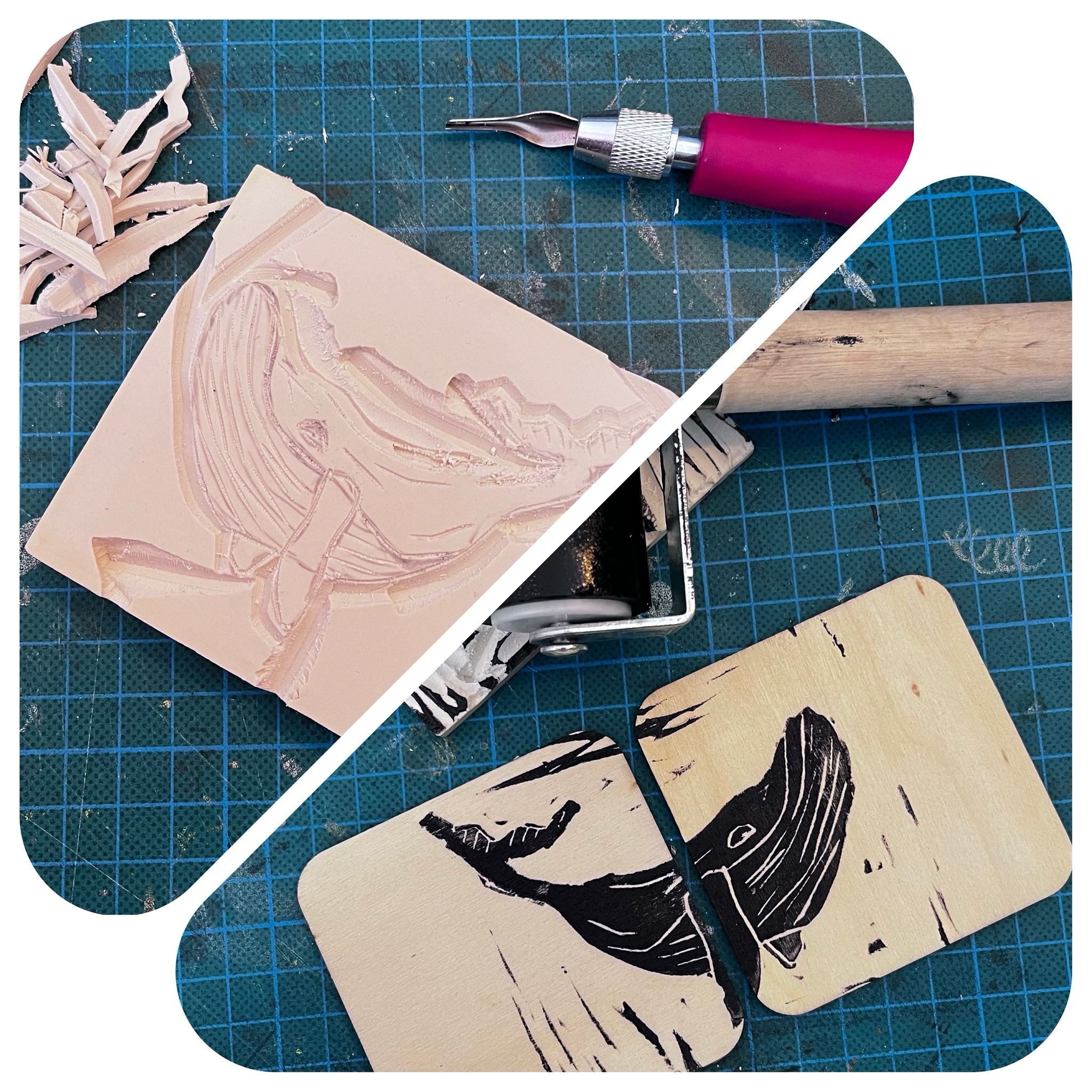 Linogravure sur bois