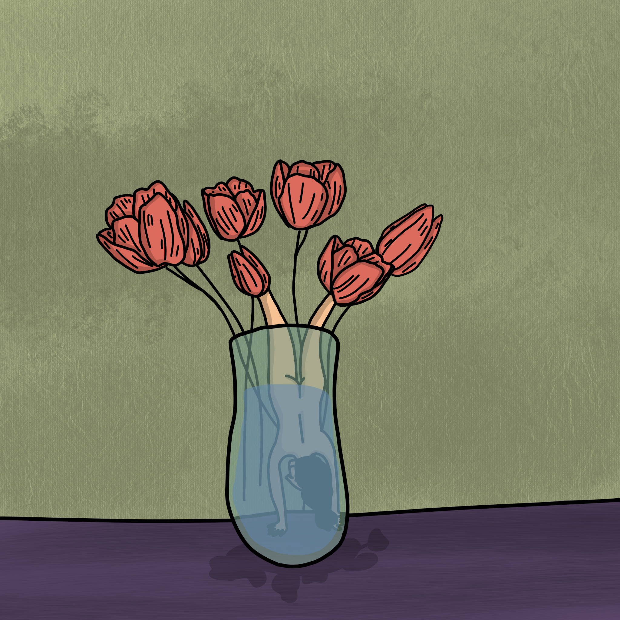 Illustration de tulipes